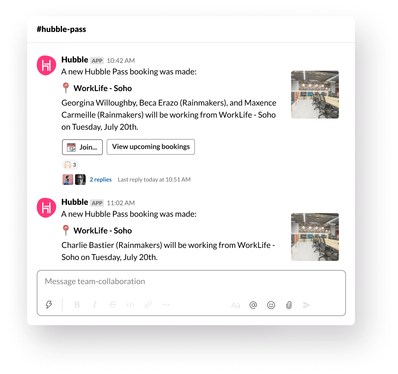 Slack screenshot